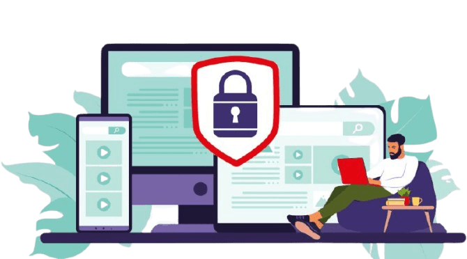 Cyber Security shield protecting digital infrastructure