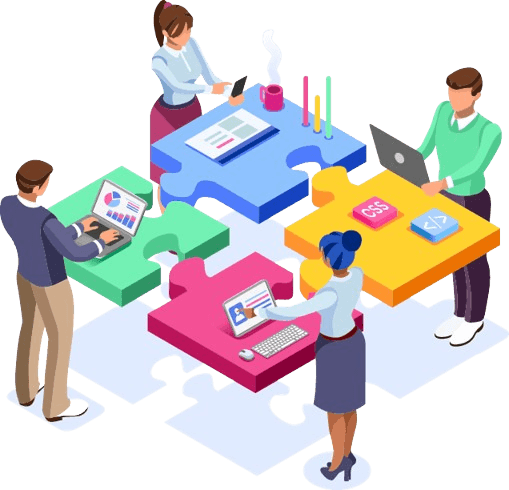 Product team collaboration illustration